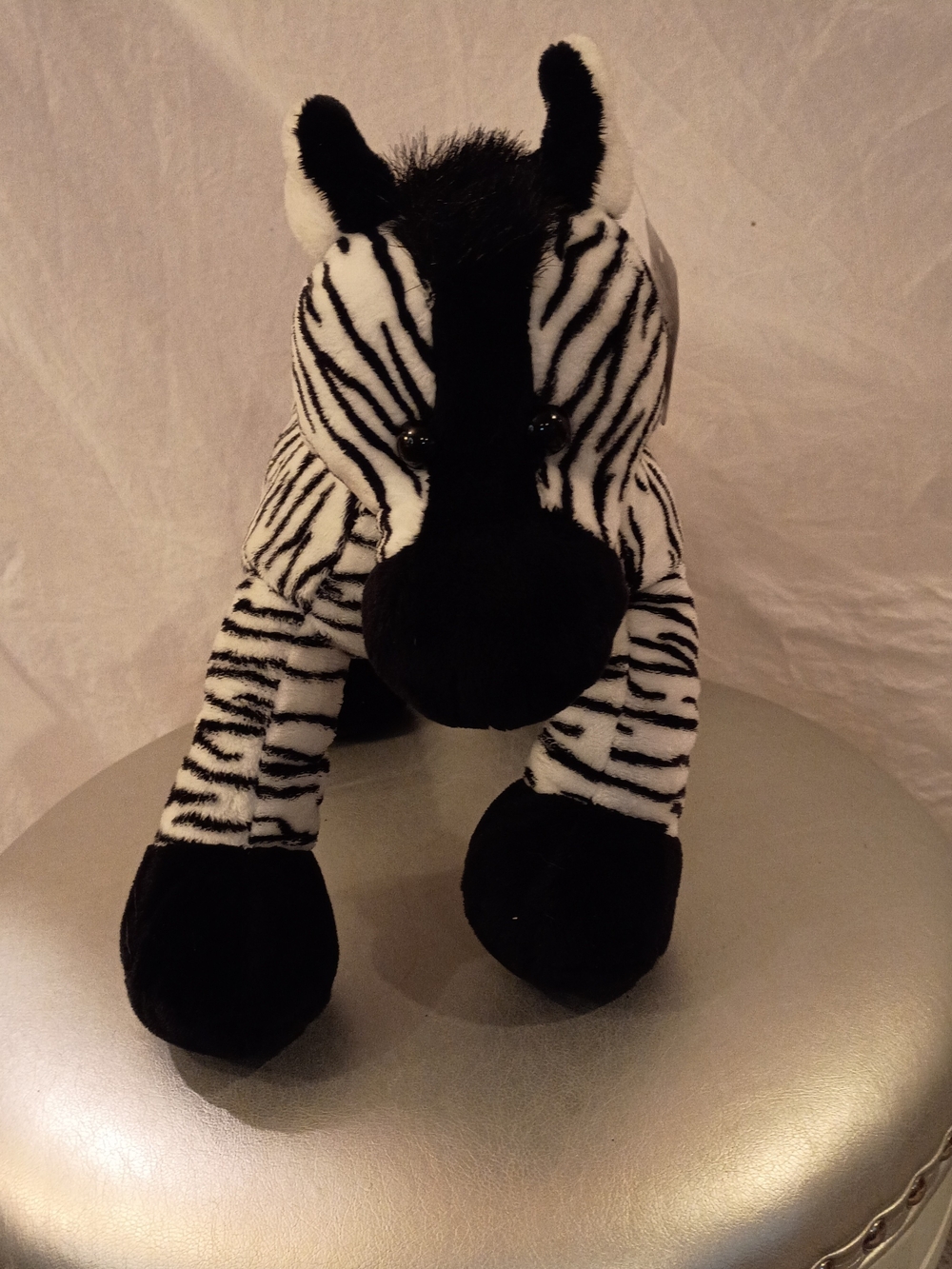 Plush Zebra Stuffed Animal - Black & White Soft Toy